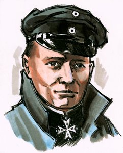 Retrato não identificado do comandante alemão de English School