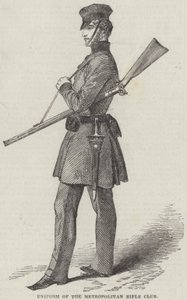 Uniforme do Metropolitan Rifle Club (gravura) de English School