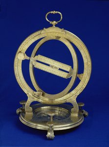 Mostrador de Anel Equinoctiano Universal, provavelmente feito por Thomas Heath, c.1730 (latão)