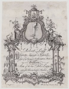 Estofador, Robert Legg, cartão comercial de English School