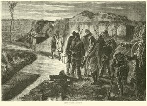 Em cima das muralhas, outubro de 1870 de English School