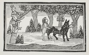 Valentim e Orson, ilustração dos Chapu-livros do século XVIII por John Ashton, bar. 1882 de English School