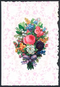 Cartão de saudações florais de dia dos namorados de English School