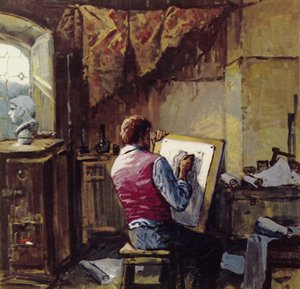 Van Gogh deixou seu trabalho missionário nas minas e retomou o desenho em Bruxelas de English School