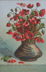 Vaso de papoilas (cromolito) de English School