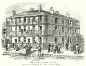 Verandah Cottages, Highgate (gravura) de English School