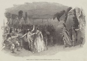 Ópera de Verdi "Attila", no Teatro de Sua Majestade, a Última Cena (gravura) de English School