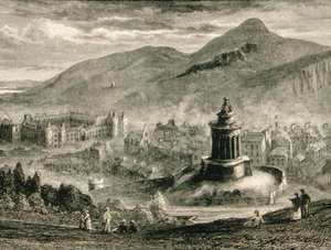 Vista do Monumento Burns, Calton Hill, Edimburgo em c.1880, de 