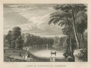Vista em Kensington Gardens, Londres de English School