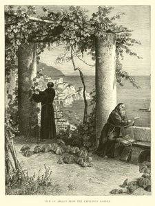 Vista de Amalfi do Jardim dos Capuchinhos de English School