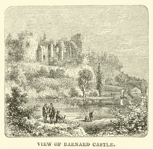 Vista, de, Barnard, castelo de English School