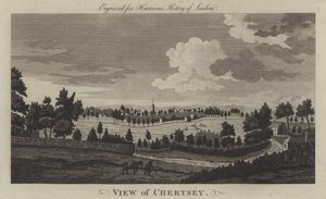 Vista de Chertsey, Surrey (gravura) de English School
