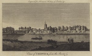 Vista do Chiswick do rio (gravura) de English School
