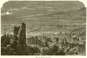 Vista, de, Dudley, por, noturna de English School