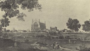 Vista do Eton College, c 1747 (gravura) de English School