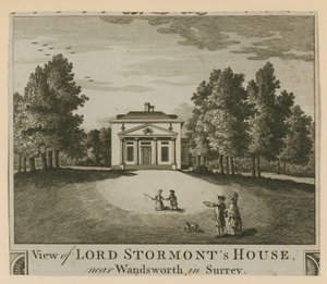 Vista, de, senhor, stormonts, casa, perto, Wandsworth, em, surrey de English School