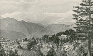 Vista de Simla, a sede de verão do governo indiano de English School