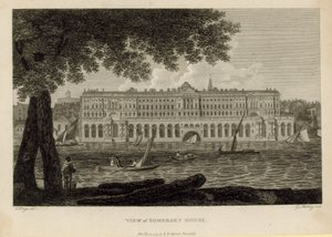 Vista, de, somerset, casa de English School