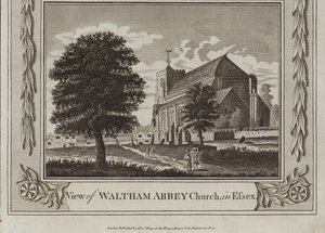 Vista da Igreja da Abadia de Waltham de English School