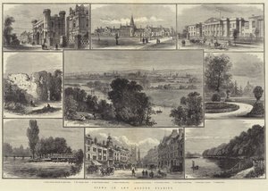 Vistas dentro e ao redor Leitura (gravura) de English School
