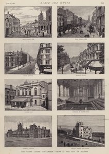 Vistas de Belfast, Ulster, Irlanda (litho) de English School