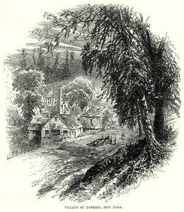 Aldeia de Yonkers, Nova Iorque (gravura) de English School