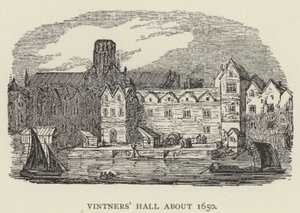 Sala dos Vindimadores cerca de 1650 (gravura) de English School