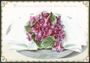 Violetas, cartão de Natal de English School