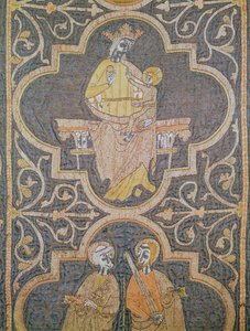 Virgem e Criança, detalhe da Casula de Clare, c.1272-94 de English School