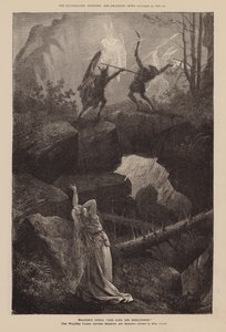 Ópera de Wagner "O Anel dos Nibelungos" (gravura) de English School