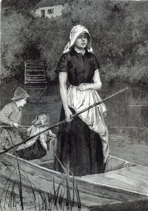 Esperando pelo Pai, de &39;Leisure Hour&39;, 1888 de English School
