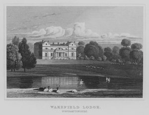 Wakefield Lodge, Northamptonshire (gravura) de English School