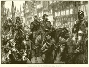 Wallace em seu caminho para o Westminster Hall de English School
