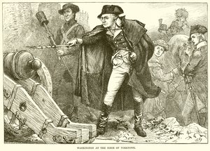 Washington no cerco de Yorktown de English School