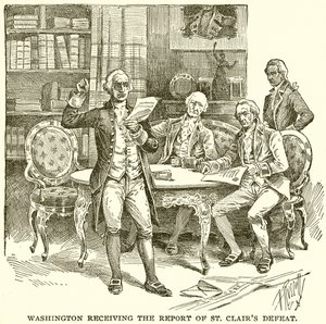 Washington recebe o relatório da derrota de St. Clairs de English School