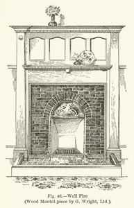 Bem fogo, madeira Mantel-peça por G Wright