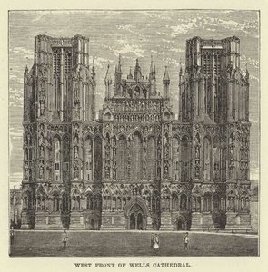 Frente oeste da Catedral de Wells de English School