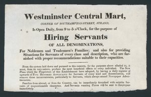Westminster Central Mart, contratando funcionários de English School