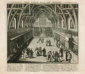 Westminster Hall, o primeiro dia do termo, um poema satírico de English School