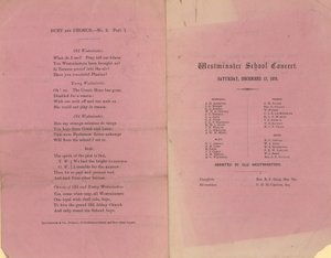 Concerto da Escola de Westminster de English School