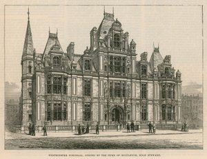 Câmara Municipal de Westminster, inaugurada pelo Duque de Buccleuch, alta Steward de English School