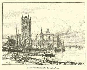 Westminster sob a ponte de Lambeth de English School