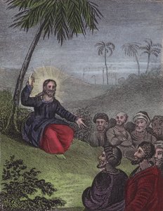 Que dores Jesus tomou, para ensinar... (gravura colorida) de English School