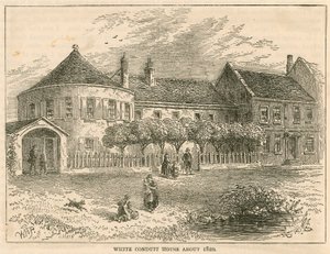 Casa Branca de Condutas, Pentonville, Londres, cerca de 1820 de English School