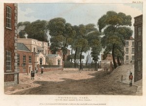 Whitehall Court ou Yard, Vanbrugh House, demolido 1898 de English School