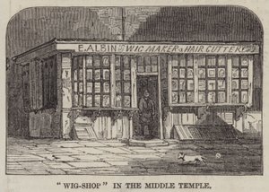 "Wig-Shop" no Templo do Meio (gravura) de English School