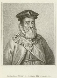 William Cecil, Lord Burleigh (gravura) de English School
