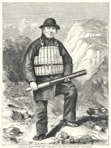 William Rowlands, o timoneiro da Holyhead Life-Boat (gravura) de English School