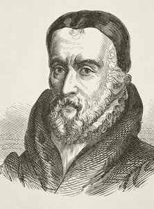 William Tyndale, de "A História Nacional e Doméstica da Inglaterra", de William Hickman Smith Aubrey (1858-1916) publicou Londres, c.1890 de English School