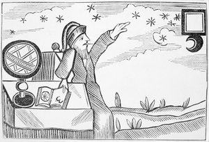 Assistente de consultoria a lua e as estrelas, ilustração de uma coleção de chapbooks sobre esoterica de English School